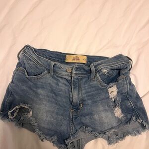 Hollister Blue Distressed Jean Shorts